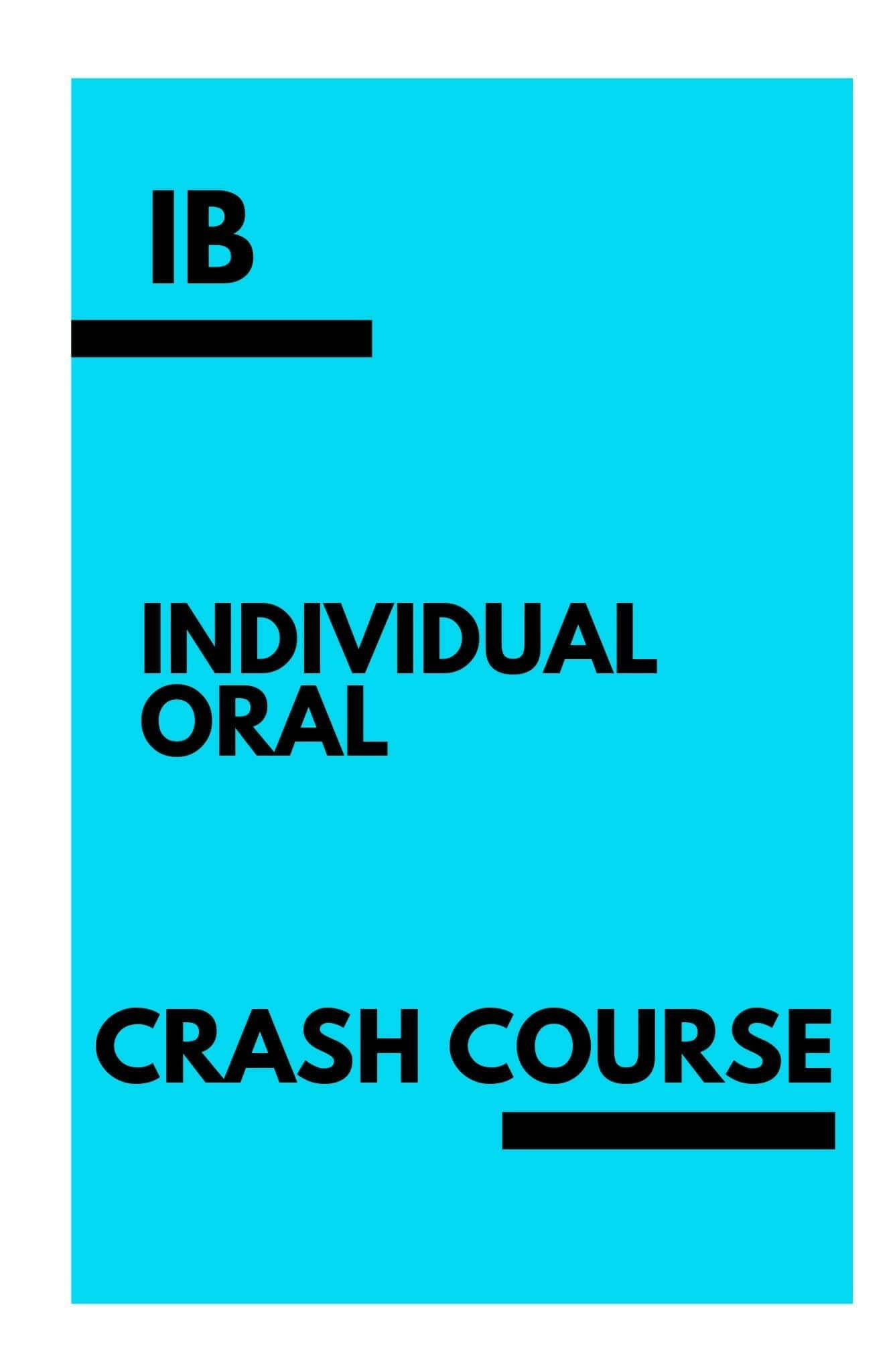 IB Individual Oral (SL/HL) - Woog Education