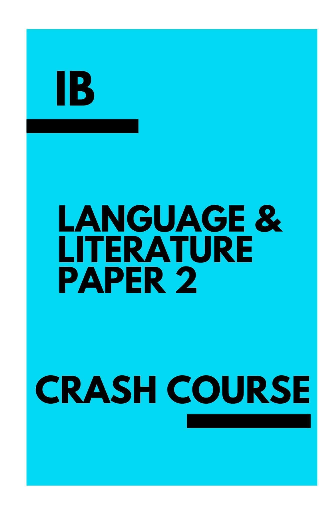 IB Language and Literature (HL/SL) Paper 2 - Woog Education