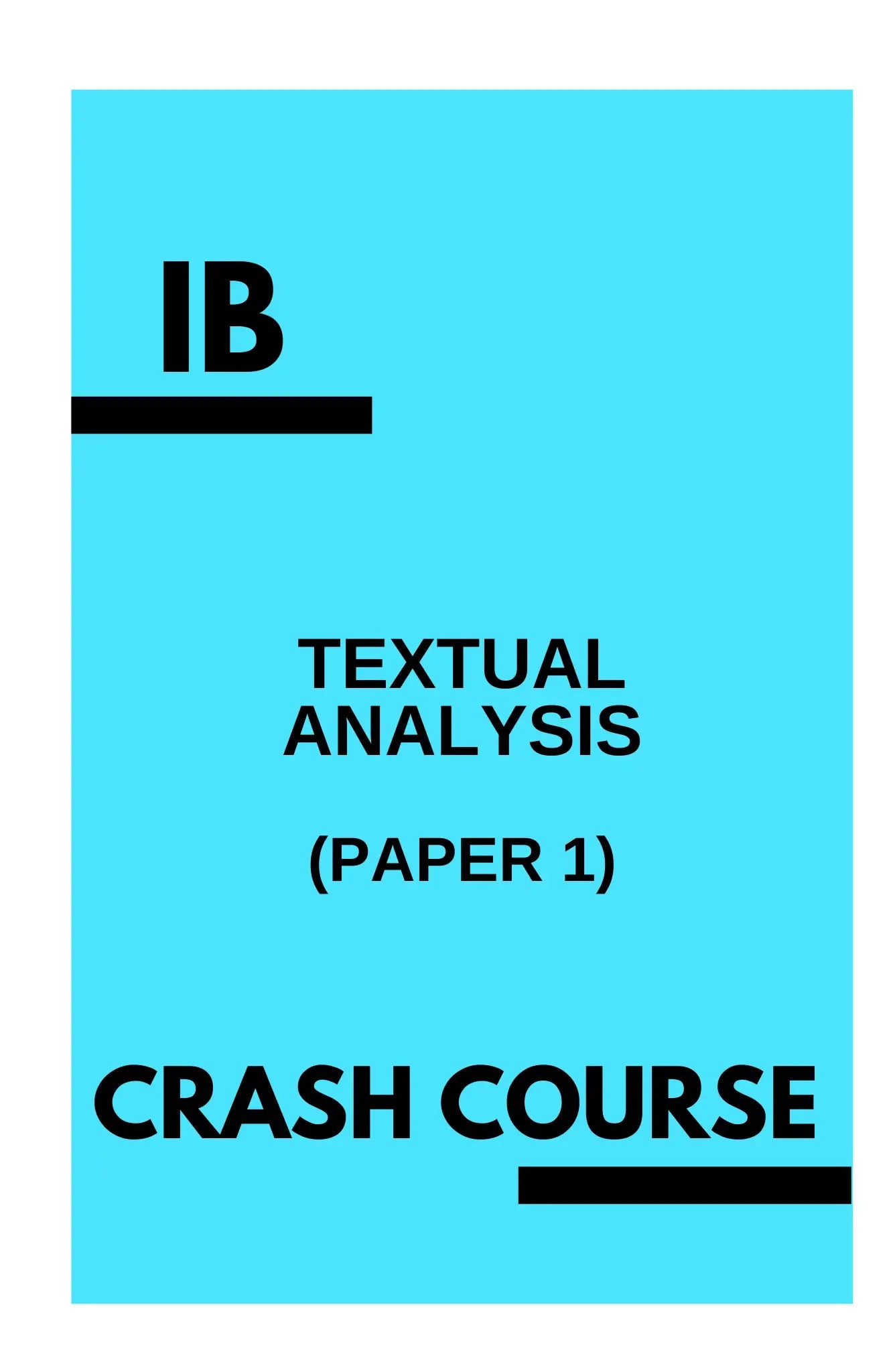 IB Textual Analysis (Paper 1) - Woog Education